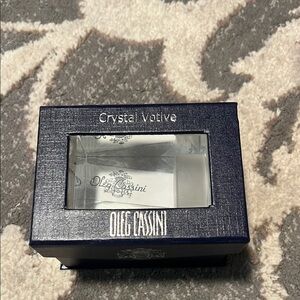 Oleg Cassini crystal Candle Holder Accent